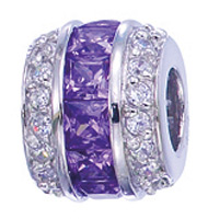 Crystals, Purple/White CZ