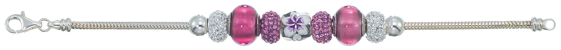 Color Theme Bracelet, Purple Plumeria