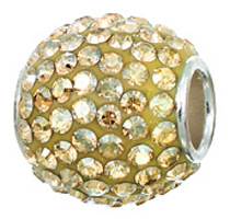 Pave Crystal Ball, Golden Shadow Iridescent