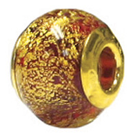 Murano Glass, Gold Plated, Red & Gold