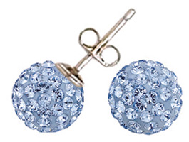 Swarovski Crystal Pave Stud Earrings, March