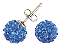 Swarovski Crystal Pave Stud Earrings, September