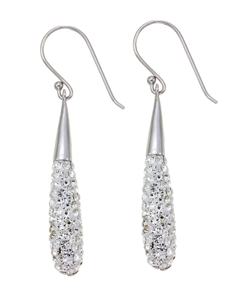 Sterling Silver Crystal Drop Earrings