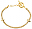 Snake Bracelet w/ Toggle, Gold-Plated, 7.5 in