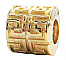 Greek Key Spacer, Gold-Plated