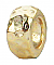 Hammered Design Thin Spacer, Gold-Plated