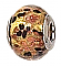 Murano Glass, Gold w/ Black/Copper Dots