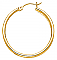 Hoop Earrings, Medium (30mm), Gold-Plated