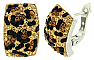 Clipback Earrings, Leopard