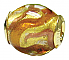 Murano Glass, Gold Plated, Orange & Copper & Gold