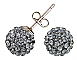 Swarovski Crystal Pave Stud Earrings, Black Diamond