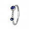 Stackable Ring, Sapphire/Light Sapphire Swarovski Crystals