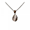 Sterling Silver Chocolate Crystal Necklace, 16-18" Adj