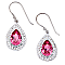 Sterling Silver Pink Crystal Earrings