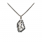 Sterling Silver Black & White Freeform Crystal Necklace, 16-18" Adj