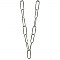 Textured Paperclip Link Charm Necklace, 16"
