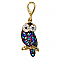 Owl w/Crystals, 18K Gold over Sterling