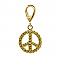Peace Sign, 18K Gold over Sterling