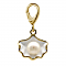 Oyster Seashell w/Pearl, 18K Gold over Sterling