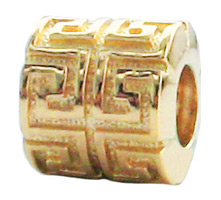 Greek Key Spacer, Gold-Plated