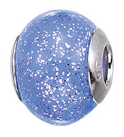 Murano Glass, Blue w/ Silver Specks