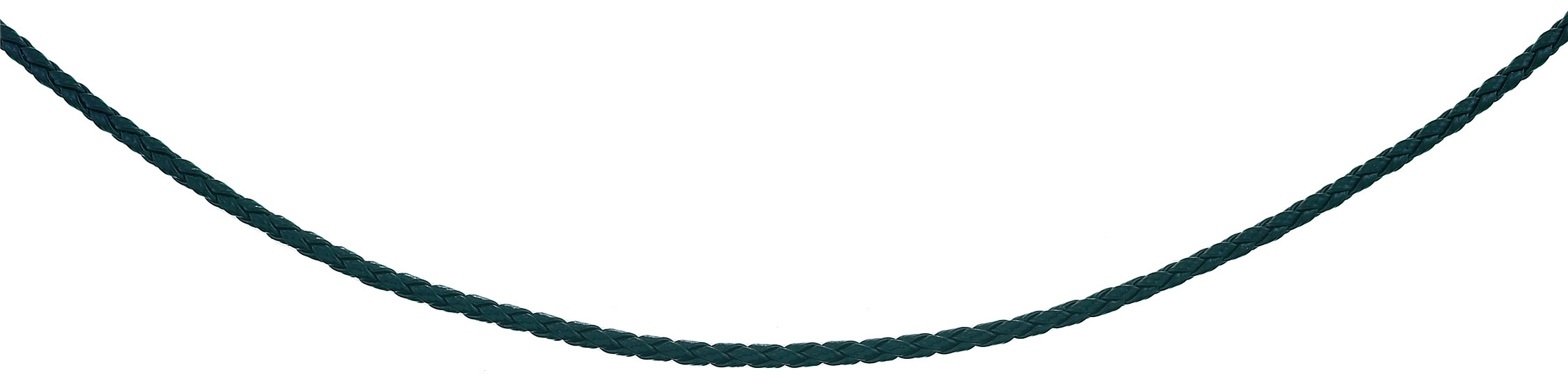 Braided Leather Necklace, 18"