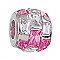 Staggered Baquette Spacer w/ Pink/White CZ