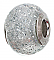 Murano Glass, Silver w/ Silver Glitter