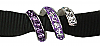Ribbon Choker w/Purple Crystal Spiral, 13-15" Adj