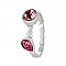 Stackable Ring, Pear Rose/Light Rose Swarovski Crystals