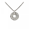 Sterling Silver White Crystal Necklace, 16-18" Adj