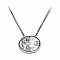 Sterling Silver White Oval Swarovski Crystal Necklace, 16-18" Adj